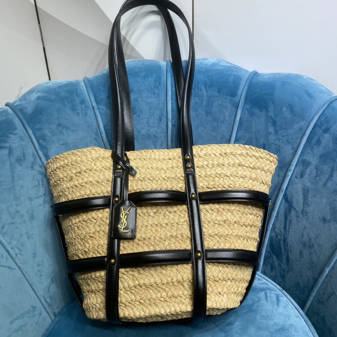YSL Panier woven tote bag