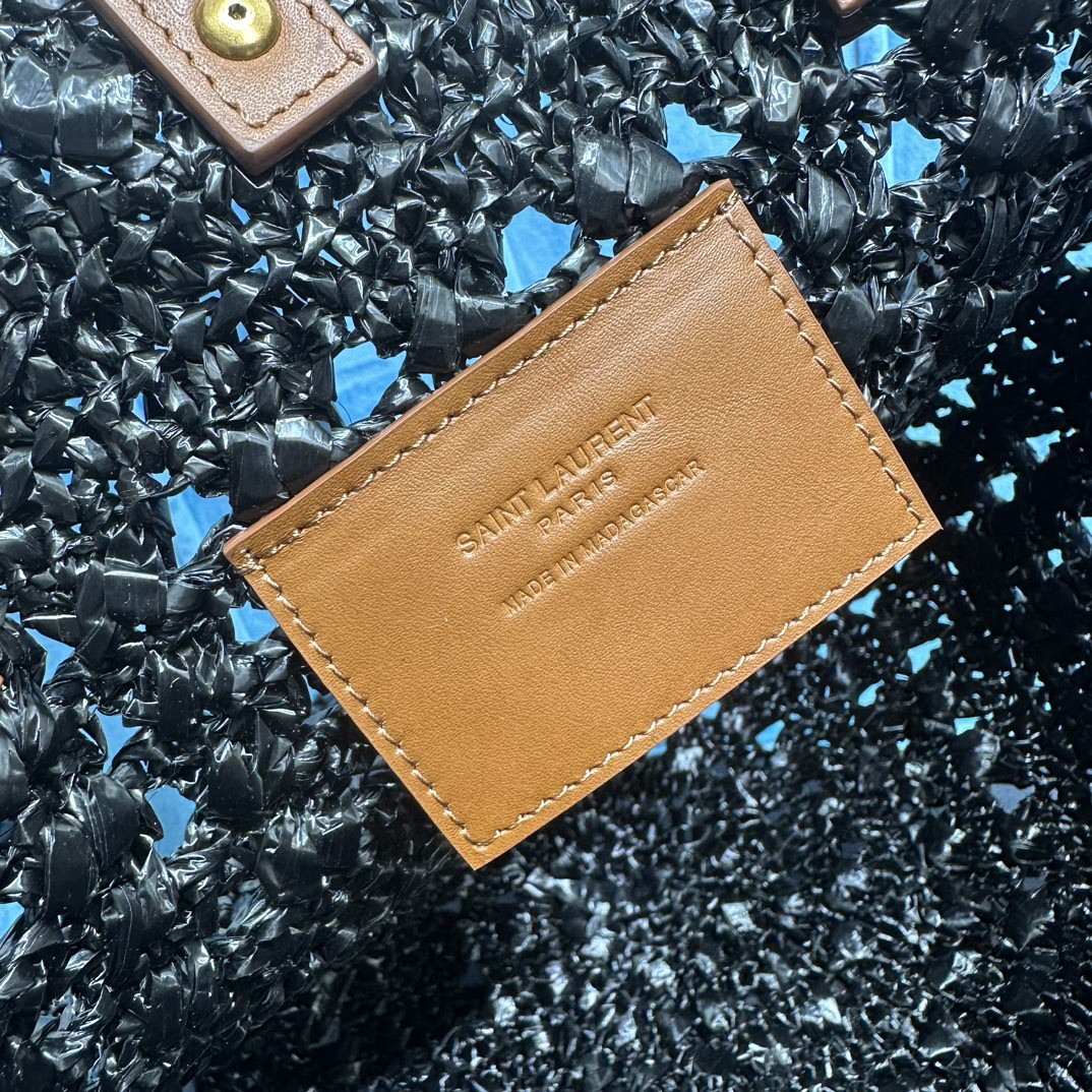 YSL PANIER SMALL BAG IN CROCHET RAFFIA