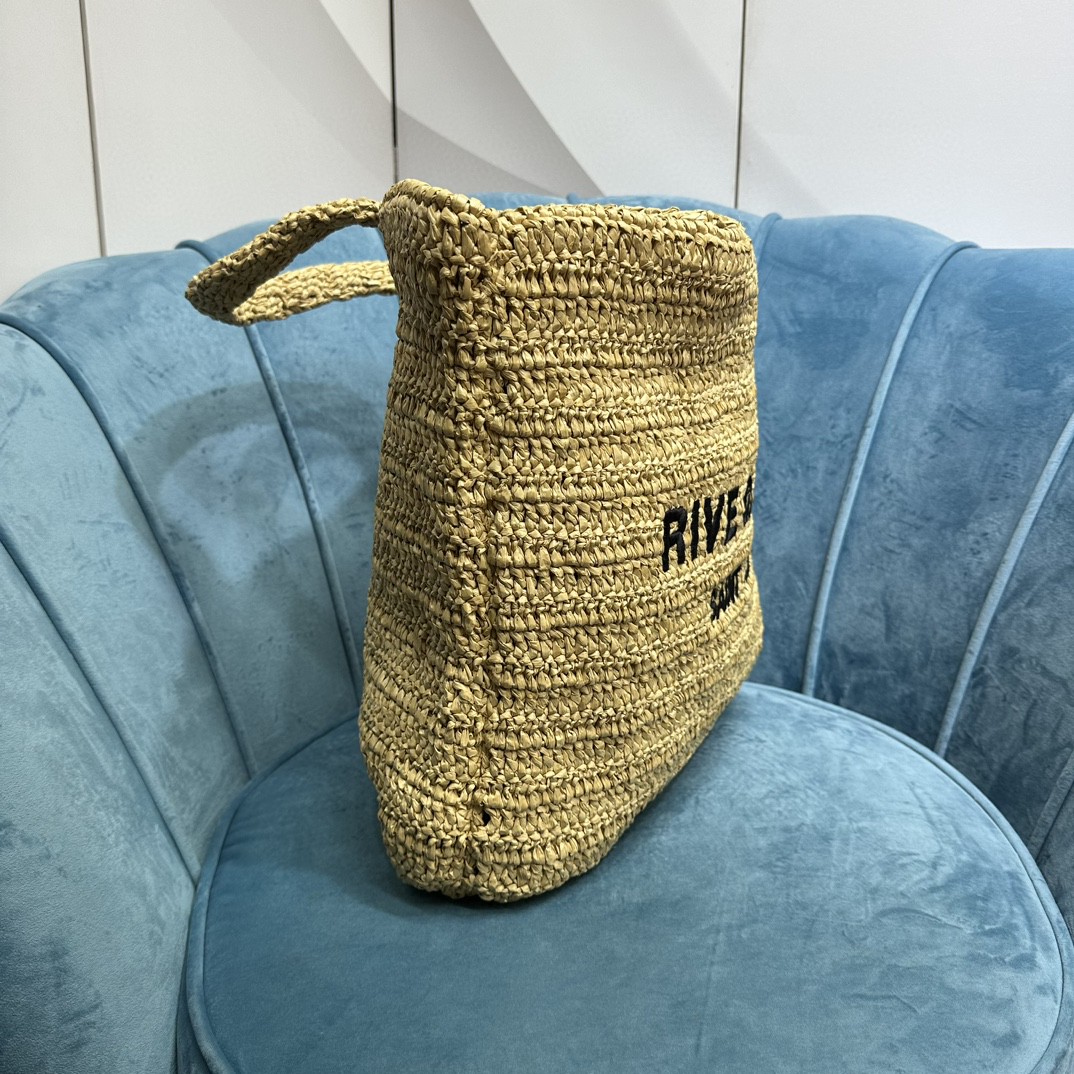 ysl rive gauche S*pple tote bag in raffia crochet