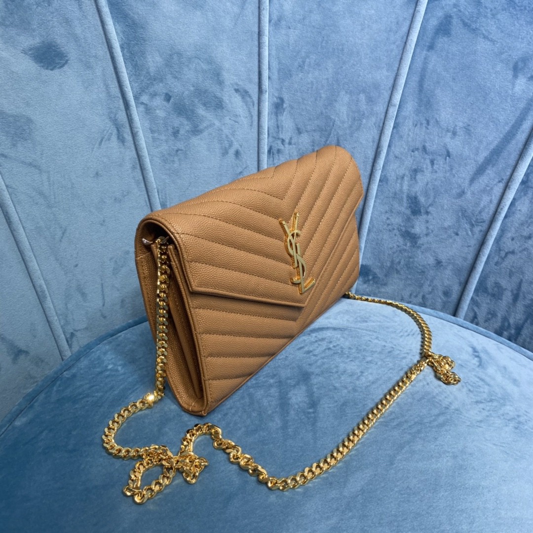YSL CASSANDRE MATELASSÉ CHAIN WALLET