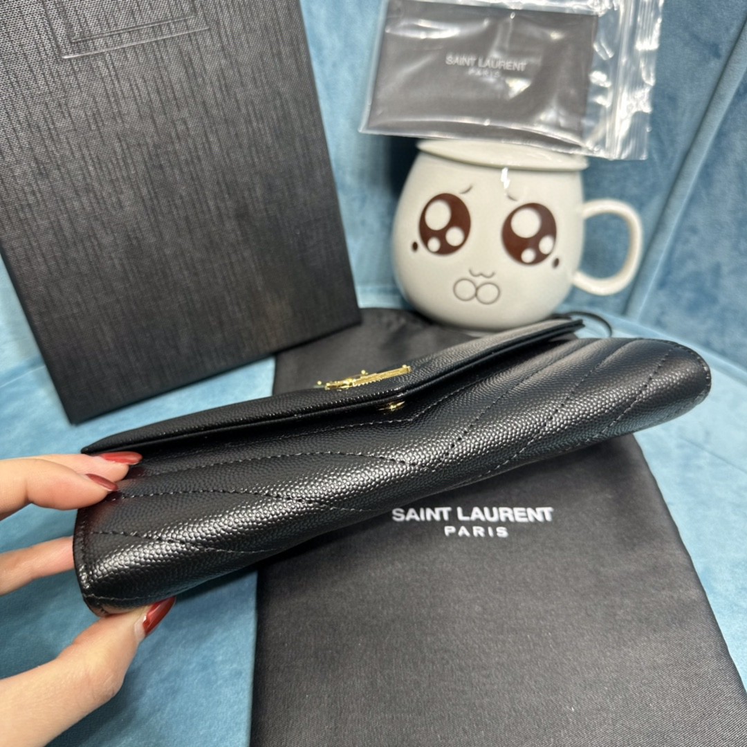 YSL CASSANDRE MATELASSÉ LARGE FLAP WALLET