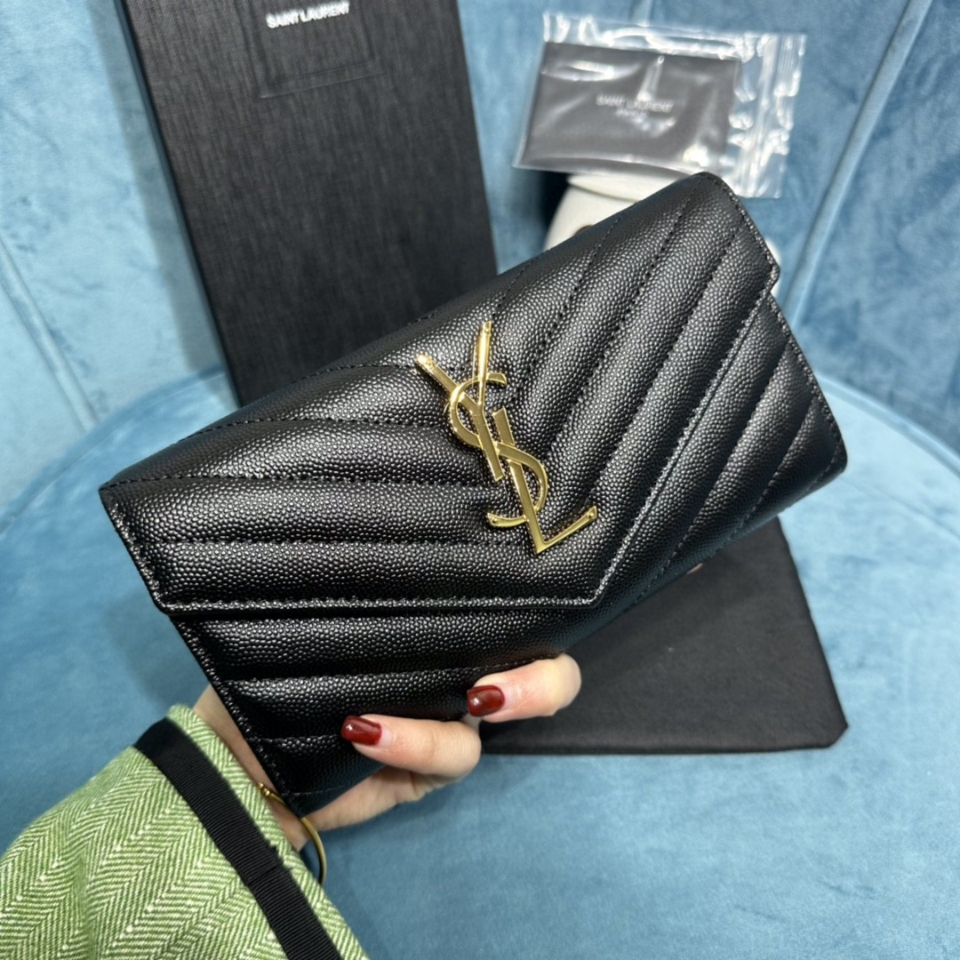 YSL CASSANDRE MATELASSÉ LARGE FLAP WALLET