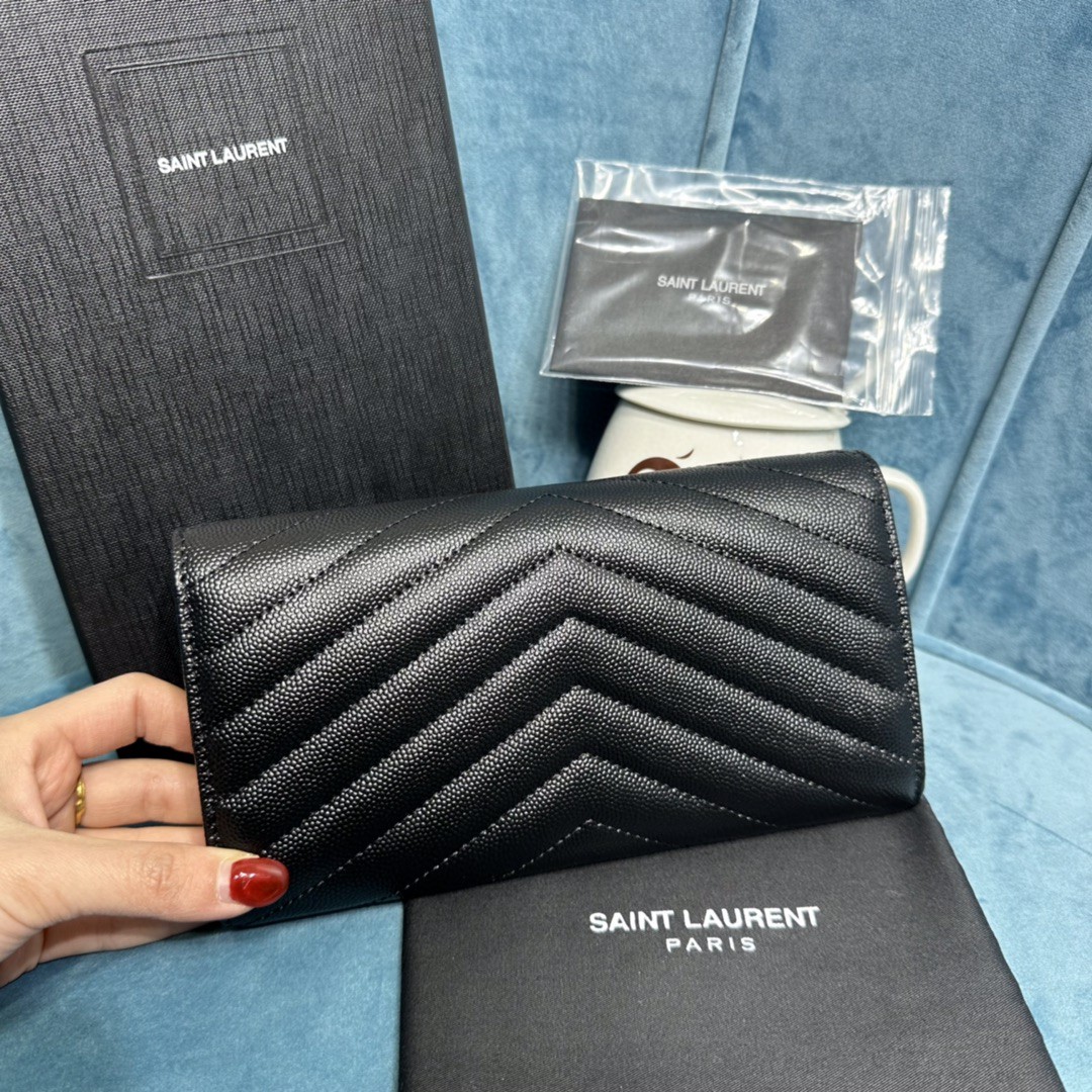 YSL CASSANDRE MATELASSÉ LARGE FLAP WALLET