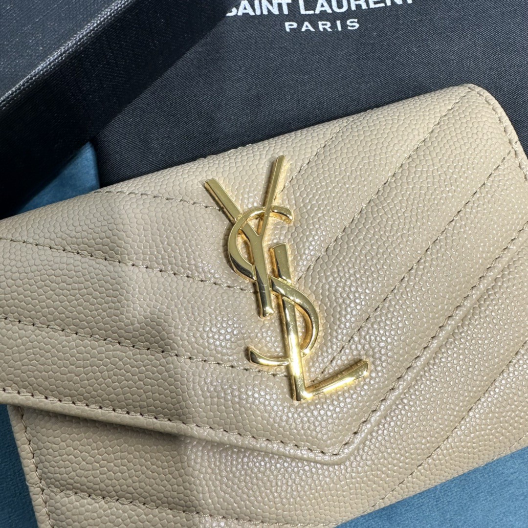 YSL CASSANDRE MATELASSÉ SMALL ENVELOPE WALLET