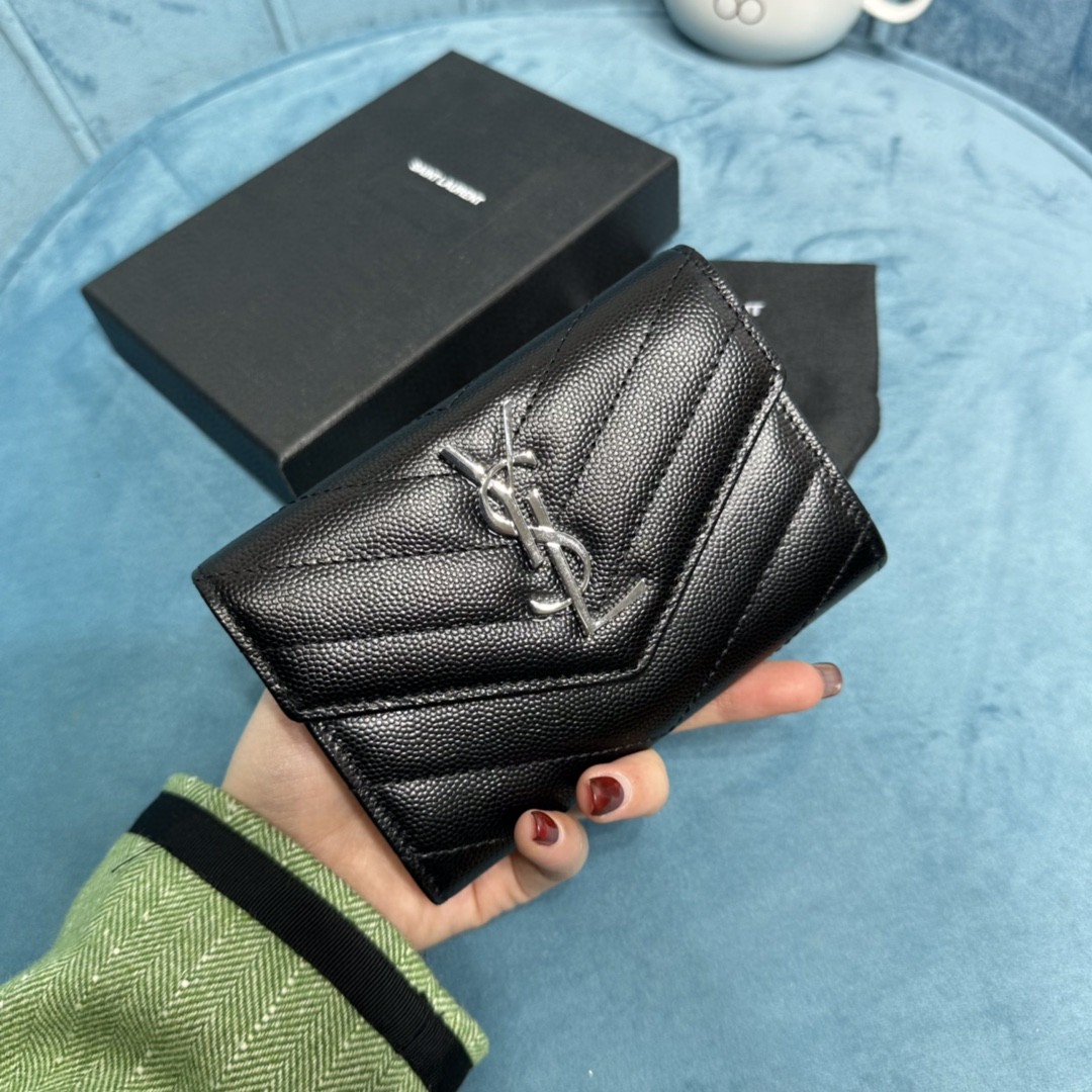 YSL CASSANDRE MATELASSÉ SMALL ENVELOPE WALLET