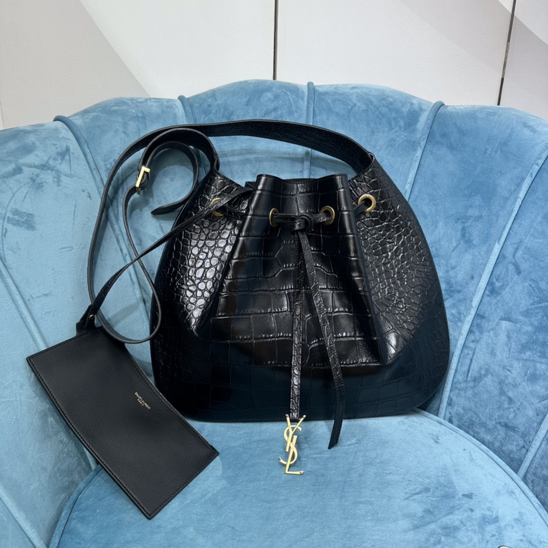 YSL PARIS VII LARGE FLAT HOBO BAG