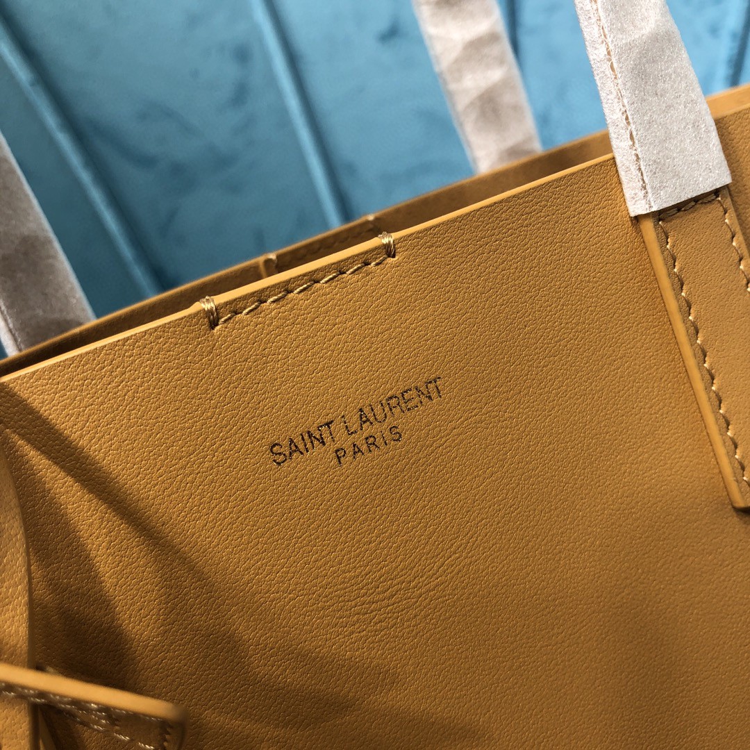 YSL Leather Shopping Tote Bag