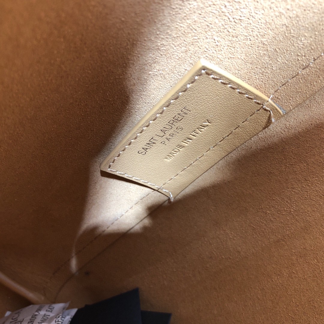 YSL Leather Shopping Tote Bag