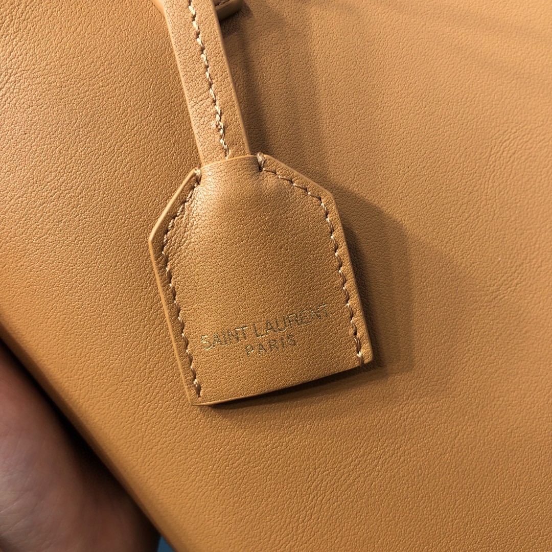 YSL Leather Shopping Tote Bag