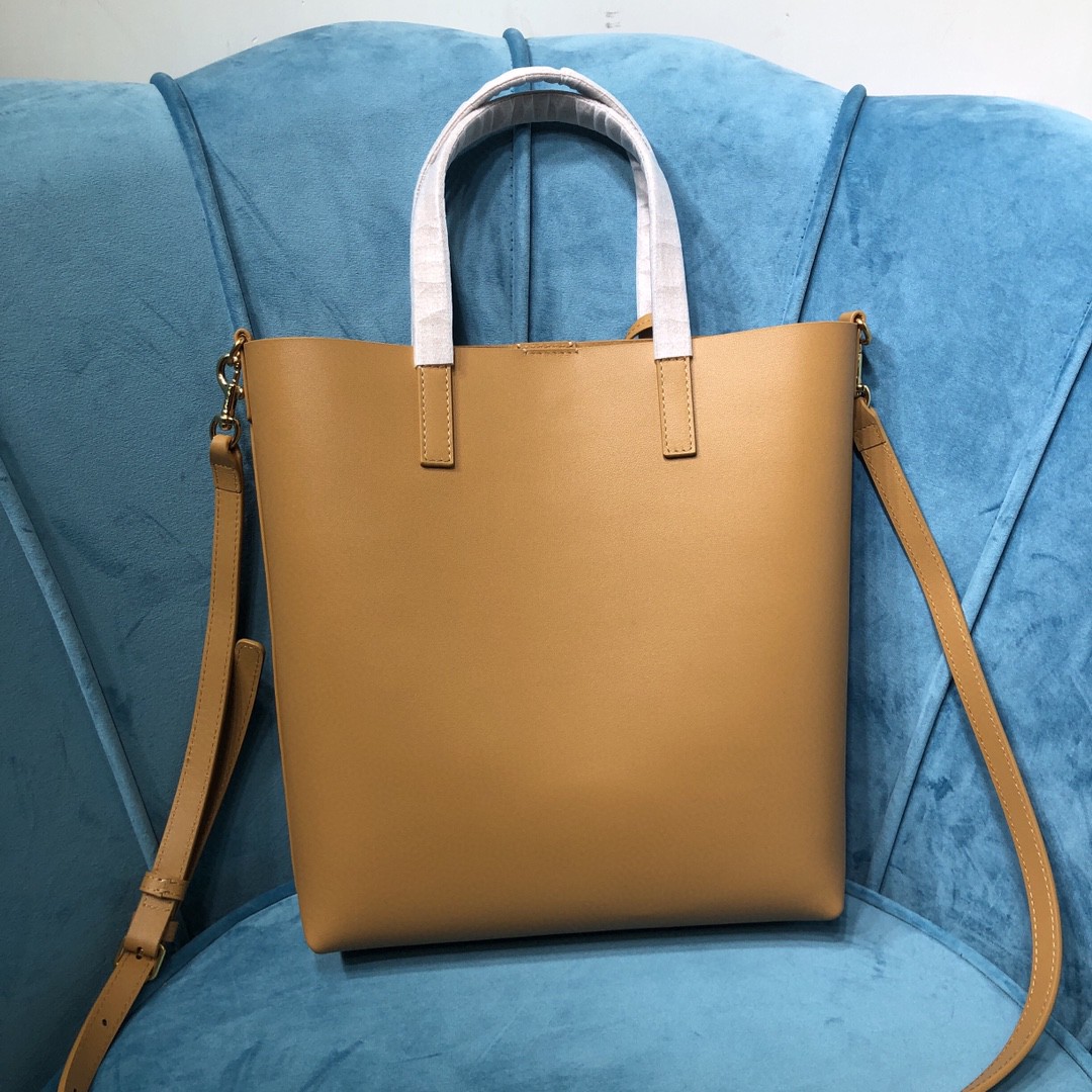 YSL Leather Shopping Tote Bag