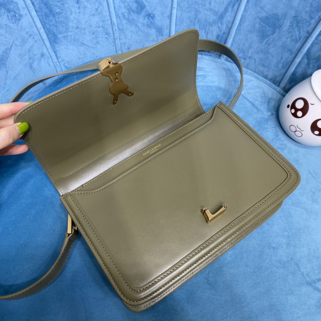 YSL SOLFERINO MEDIUM SATCHEL IN CANVAS AND BOX