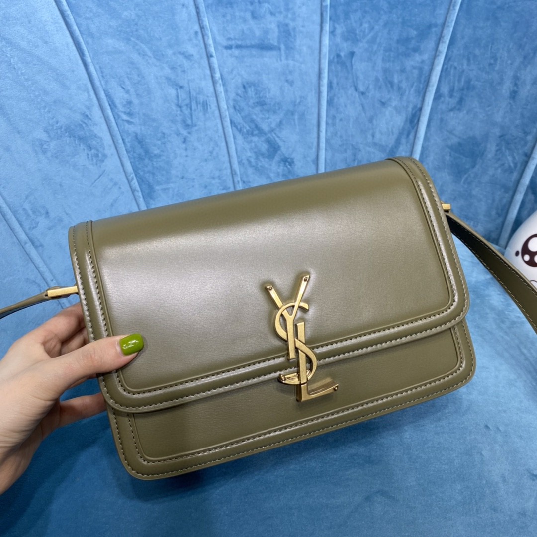 YSL SOLFERINO MEDIUM SATCHEL IN CANVAS AND BOX