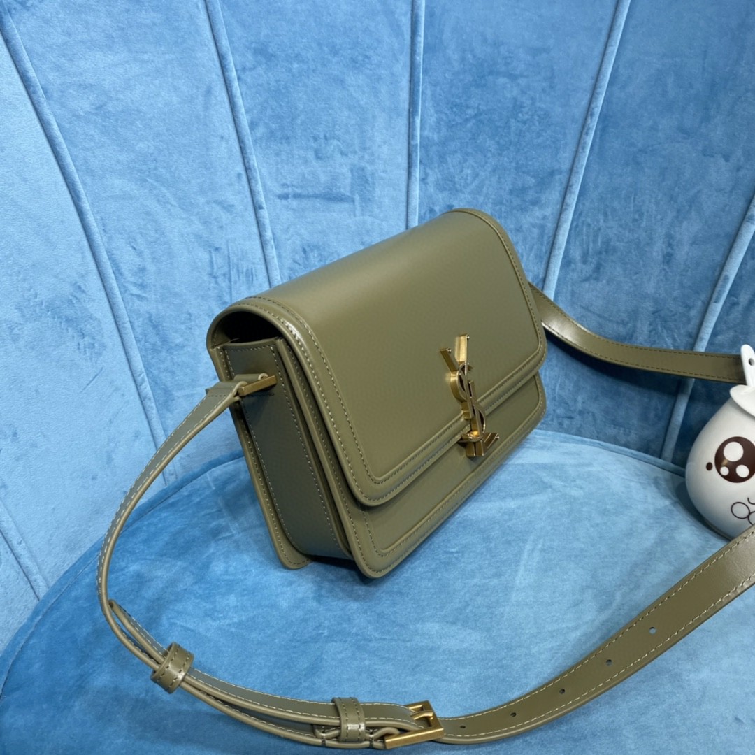 YSL SOLFERINO MEDIUM SATCHEL IN CANVAS AND BOX