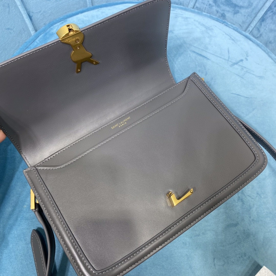 YSL SOLFERINO MEDIUM SATCHEL IN CANVAS AND BOX
