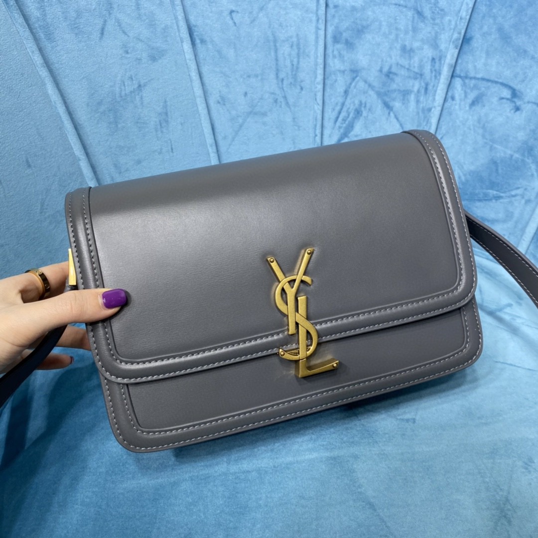 YSL SOLFERINO MEDIUM SATCHEL IN CANVAS AND BOX