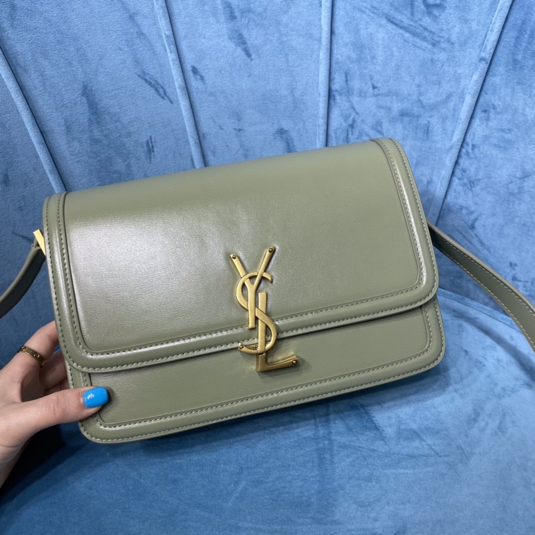YSL SOLFERINO MEDIUM SATCHEL IN CANVAS AND BOX