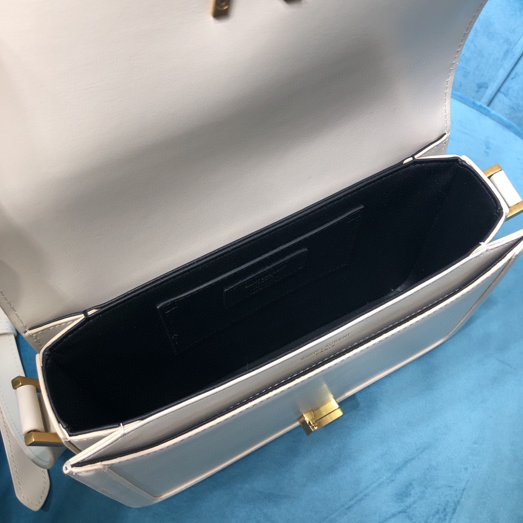 YSL SOLFERINO MEDIUM SATCHEL IN CANVAS AND BOX