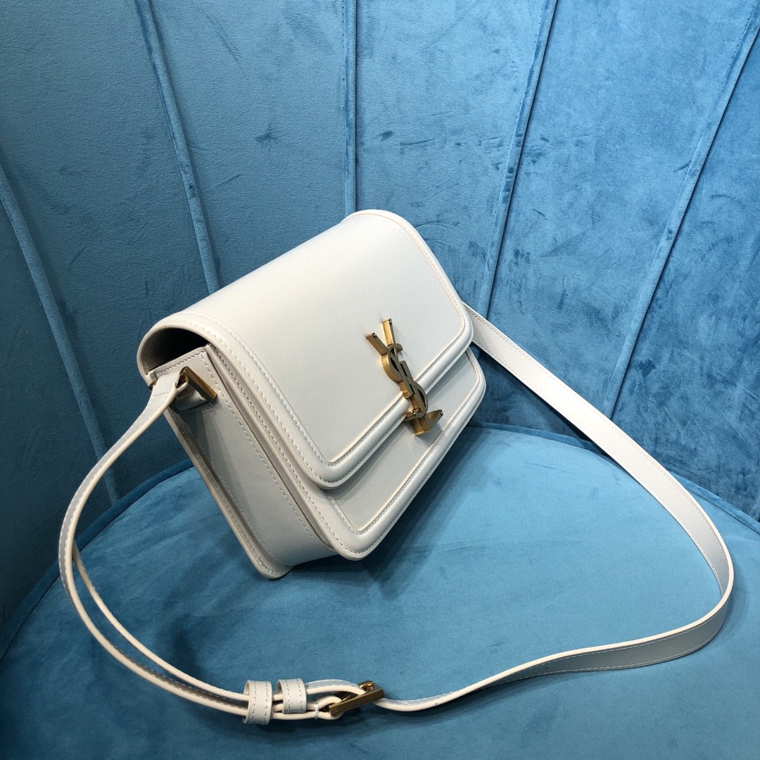 YSL SOLFERINO MEDIUM SATCHEL IN CANVAS AND BOX