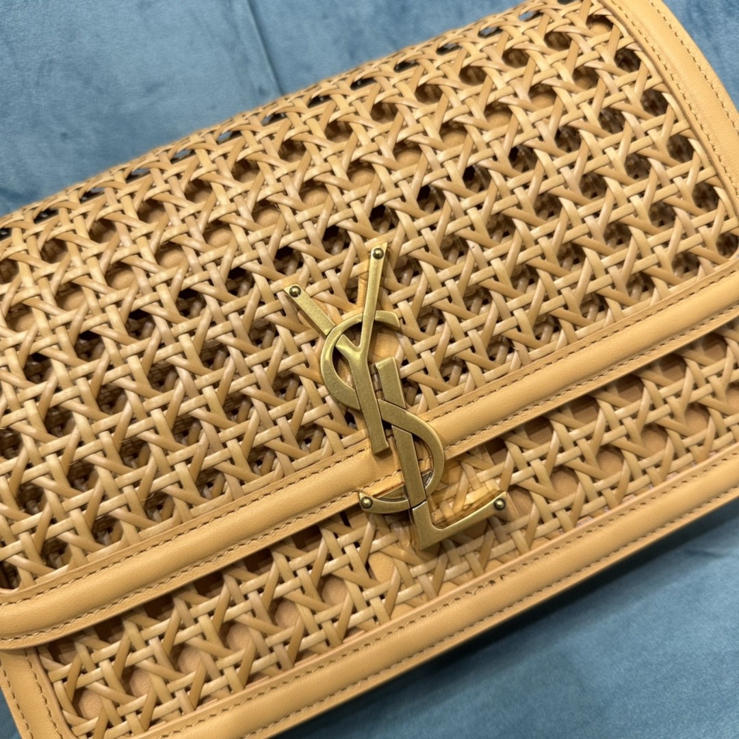 YSL SOLFERINO MEDIUM SATCHEL IN CANVAS AND BOX