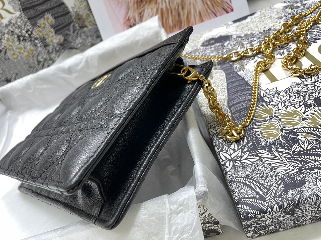 D*or caro zipped pouch with chain