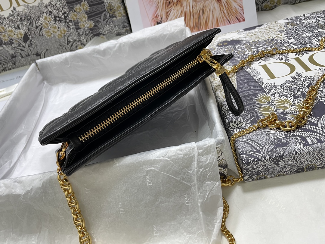D*or caro zipped pouch with chain