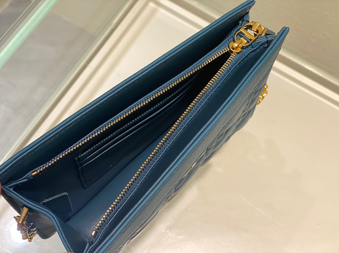 D*or caro zipped pouch with chain