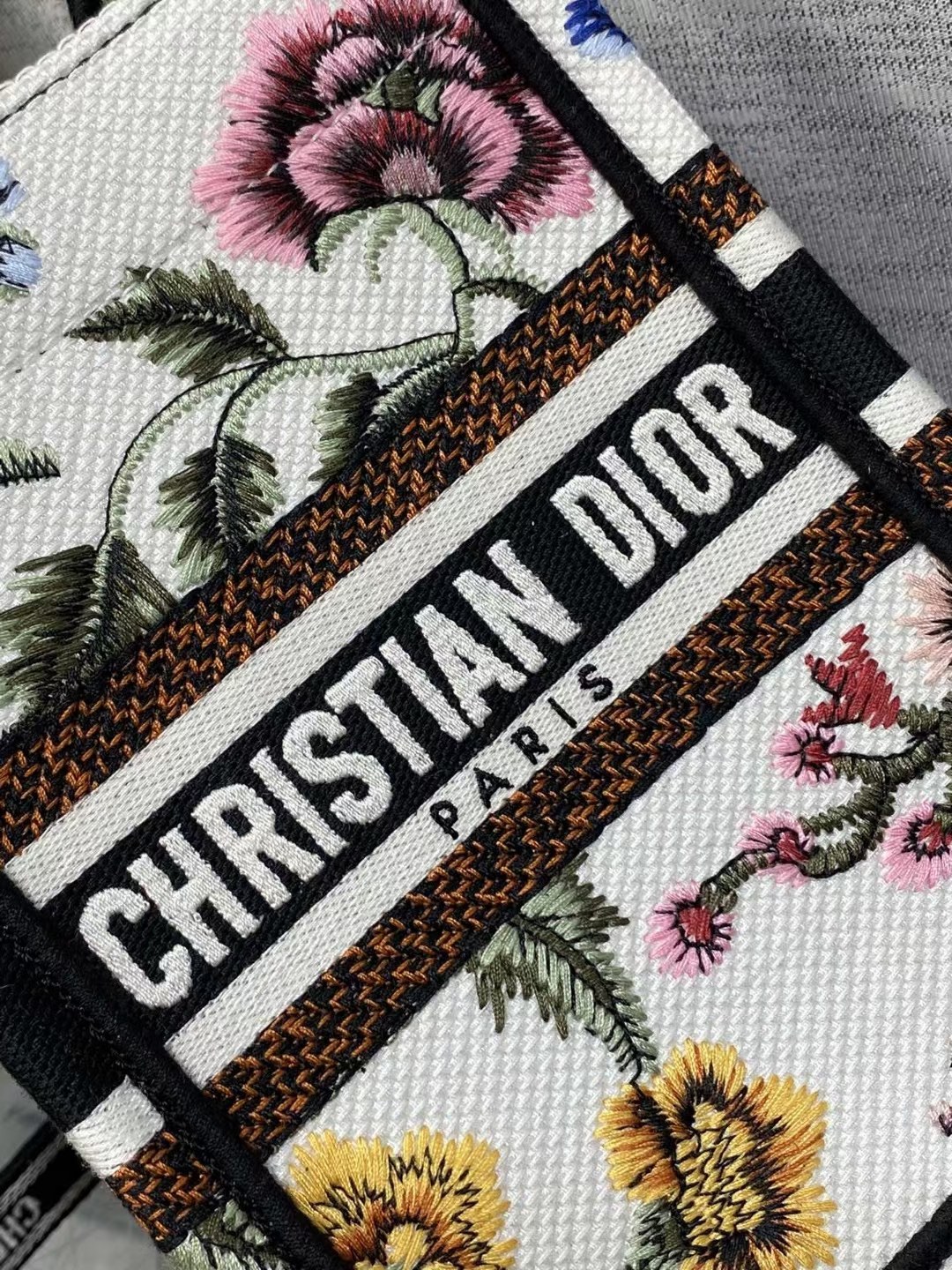 mini D*or book tote phone bag