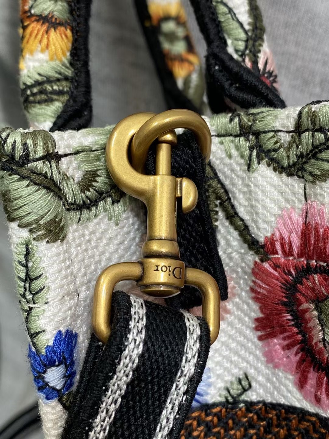 mini D*or book tote phone bag