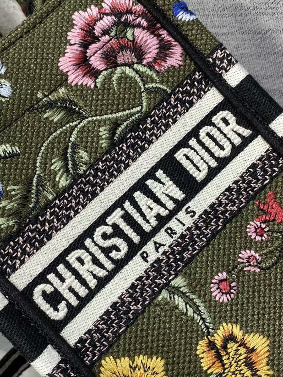 mini D*or book tote phone bag