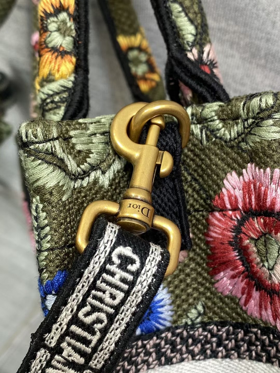 mini D*or book tote phone bag