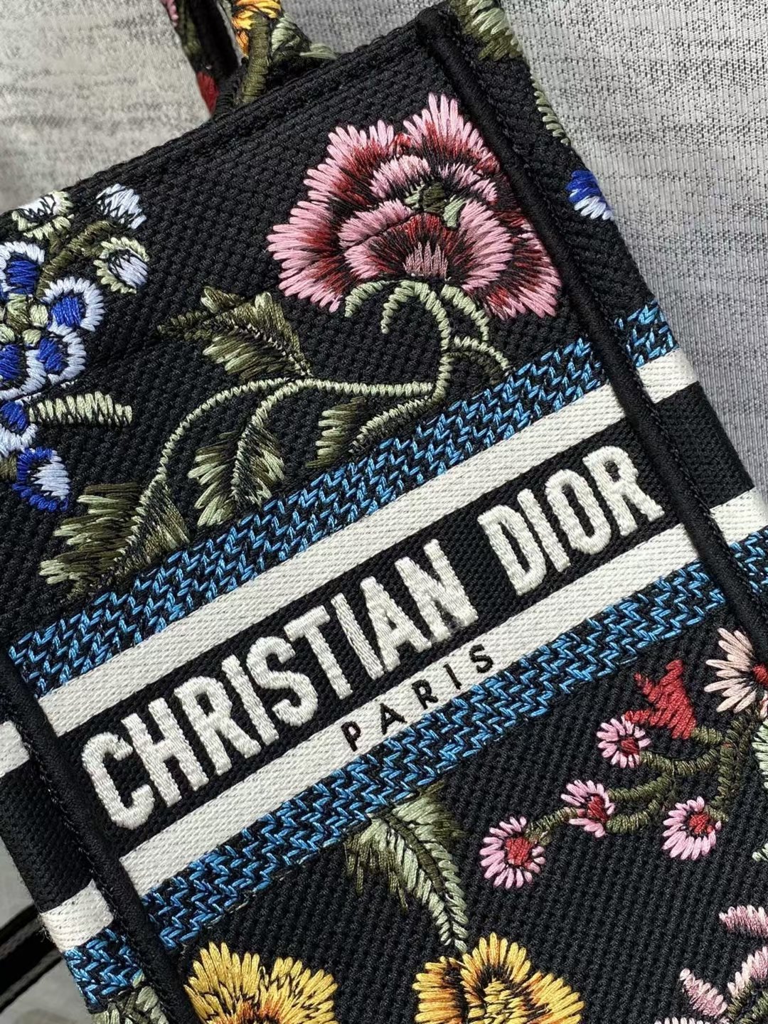 mini D*or book tote phone bag