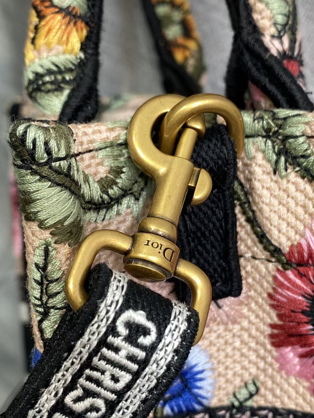 mini D*or book tote phone bag