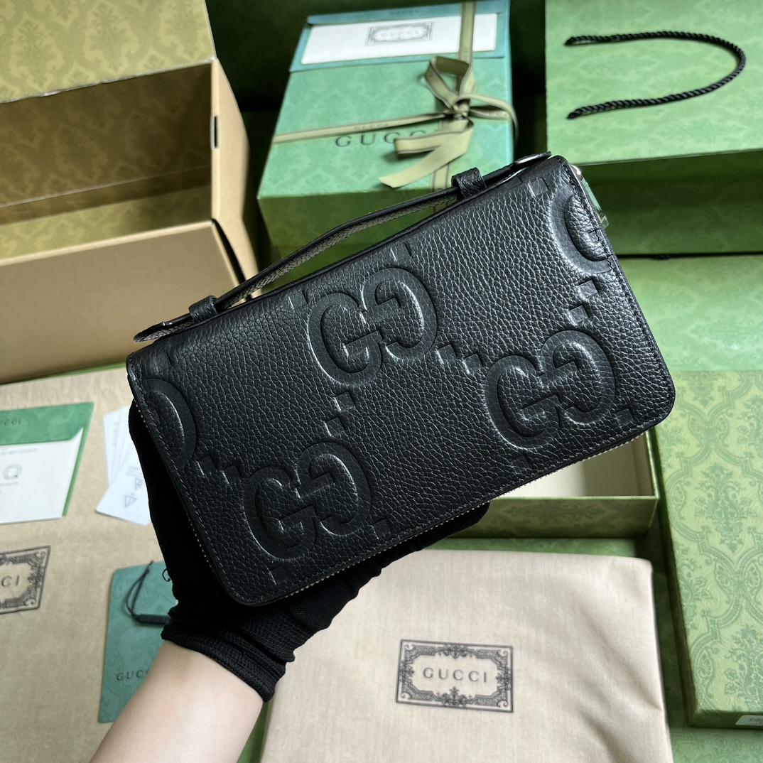 G*u*i jumbo gg travel document case