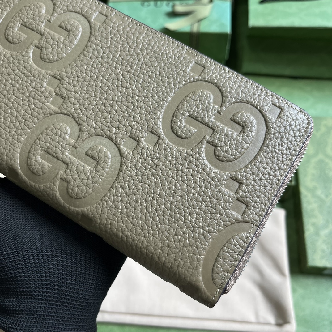 G*u*i jumbo gg zipped leather wallet