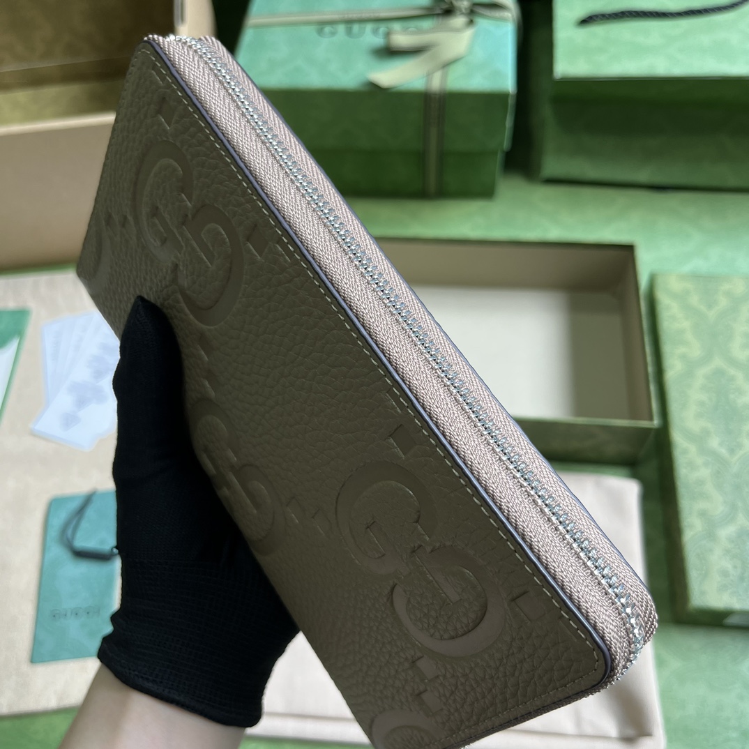 G*u*i jumbo gg zipped leather wallet