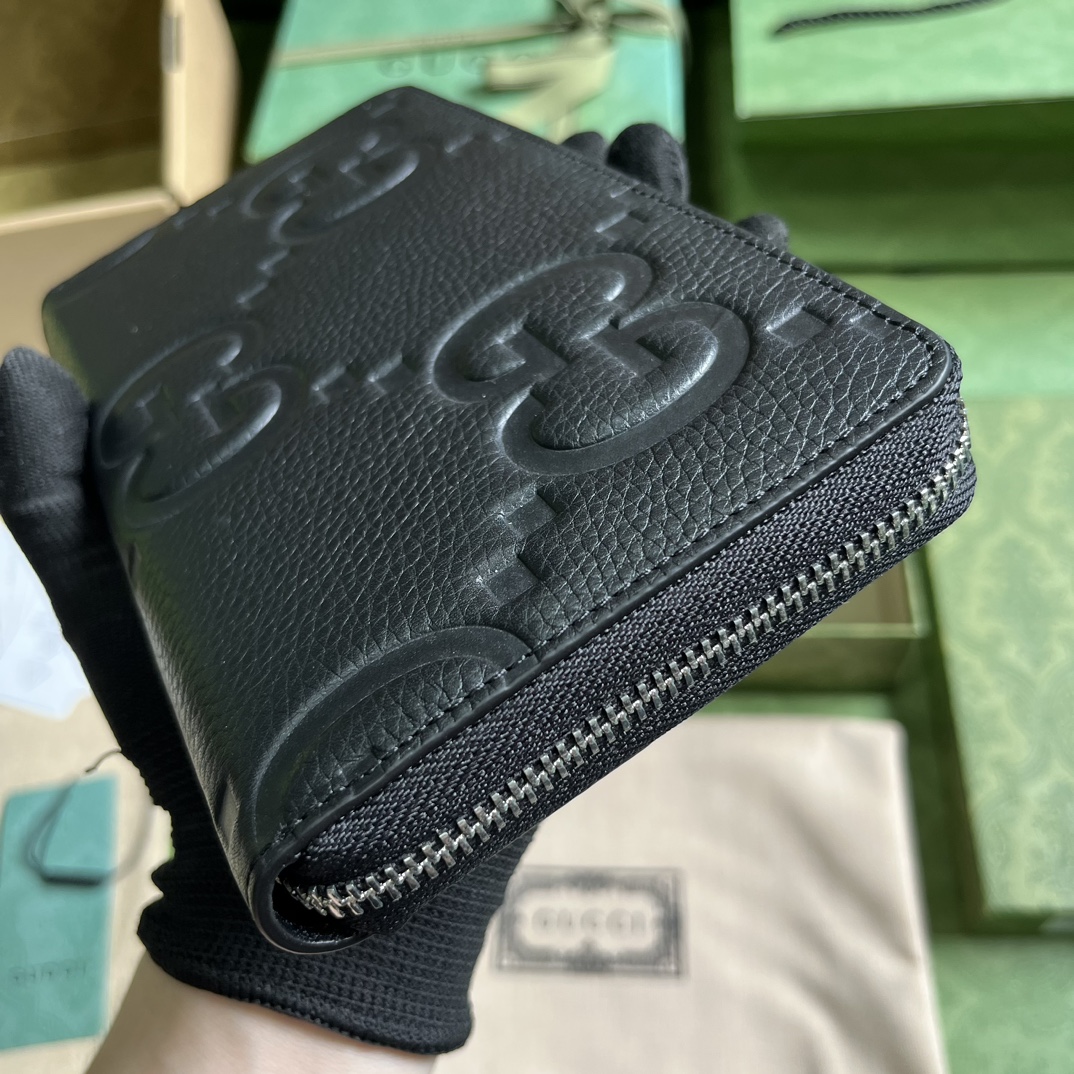 G*u*i jumbo gg zipped leather wallet