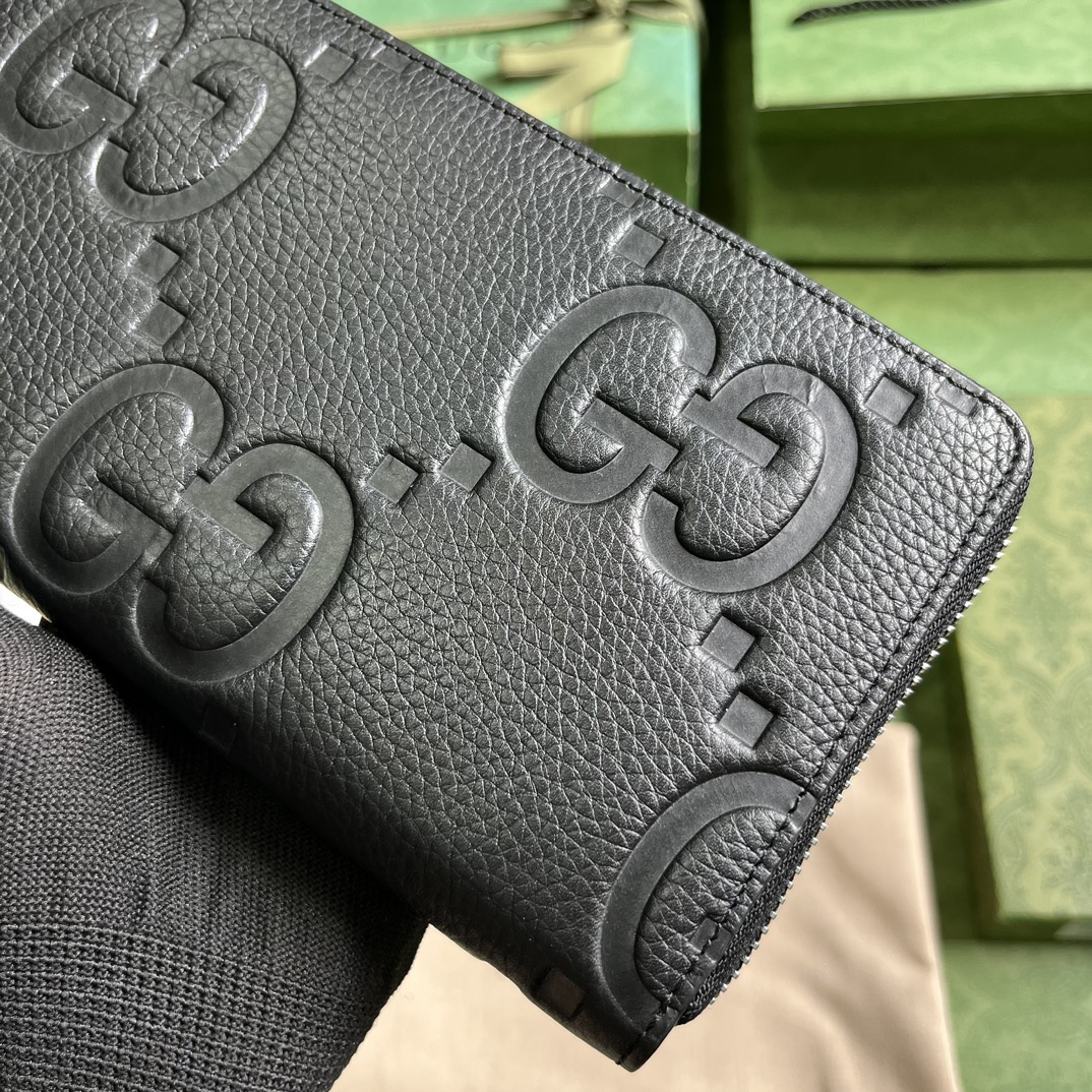 G*u*i jumbo gg zipped leather wallet