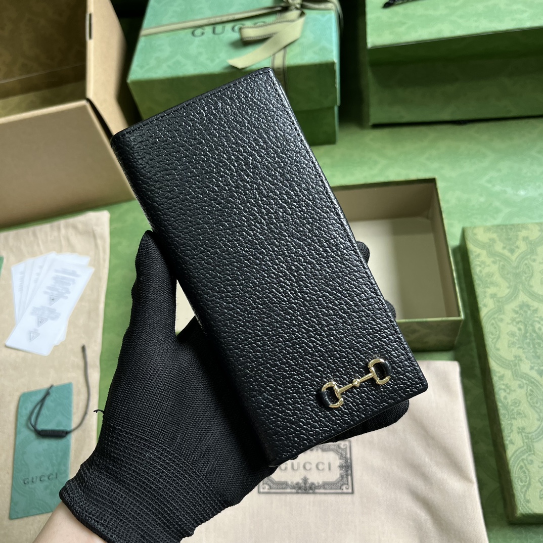 G*u*i long wallet with horsebit