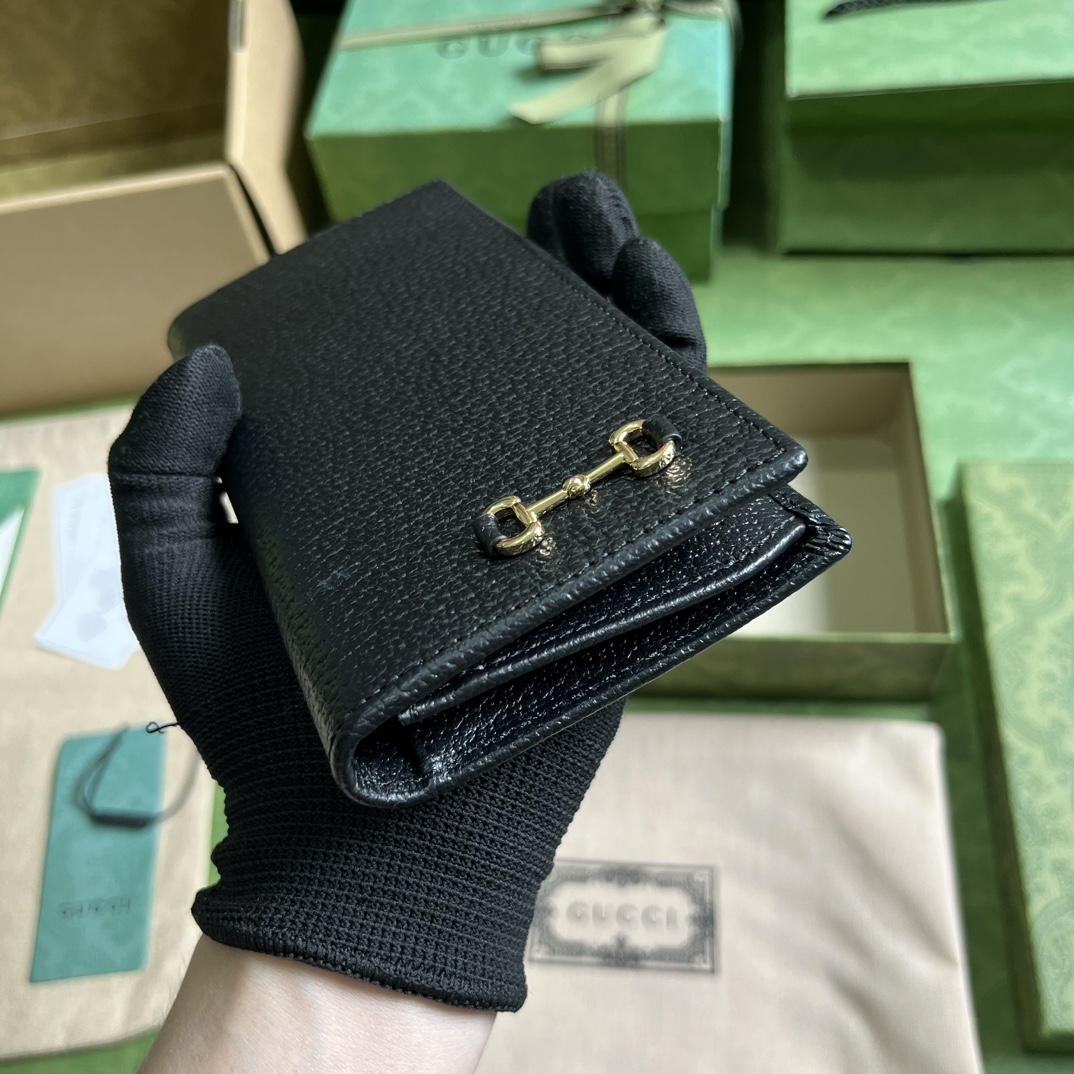 G*u*i long wallet with horsebit