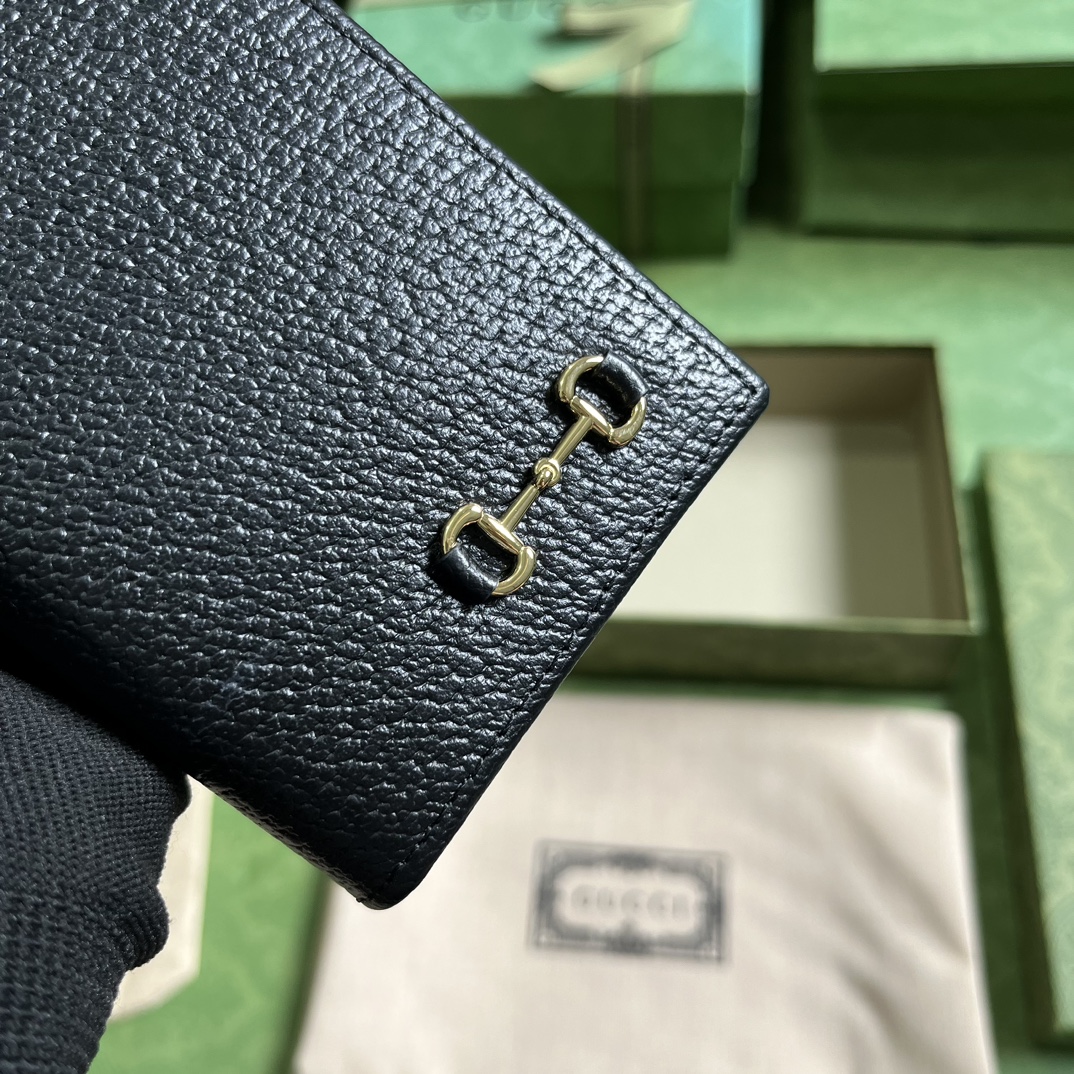 G*u*i long wallet with horsebit