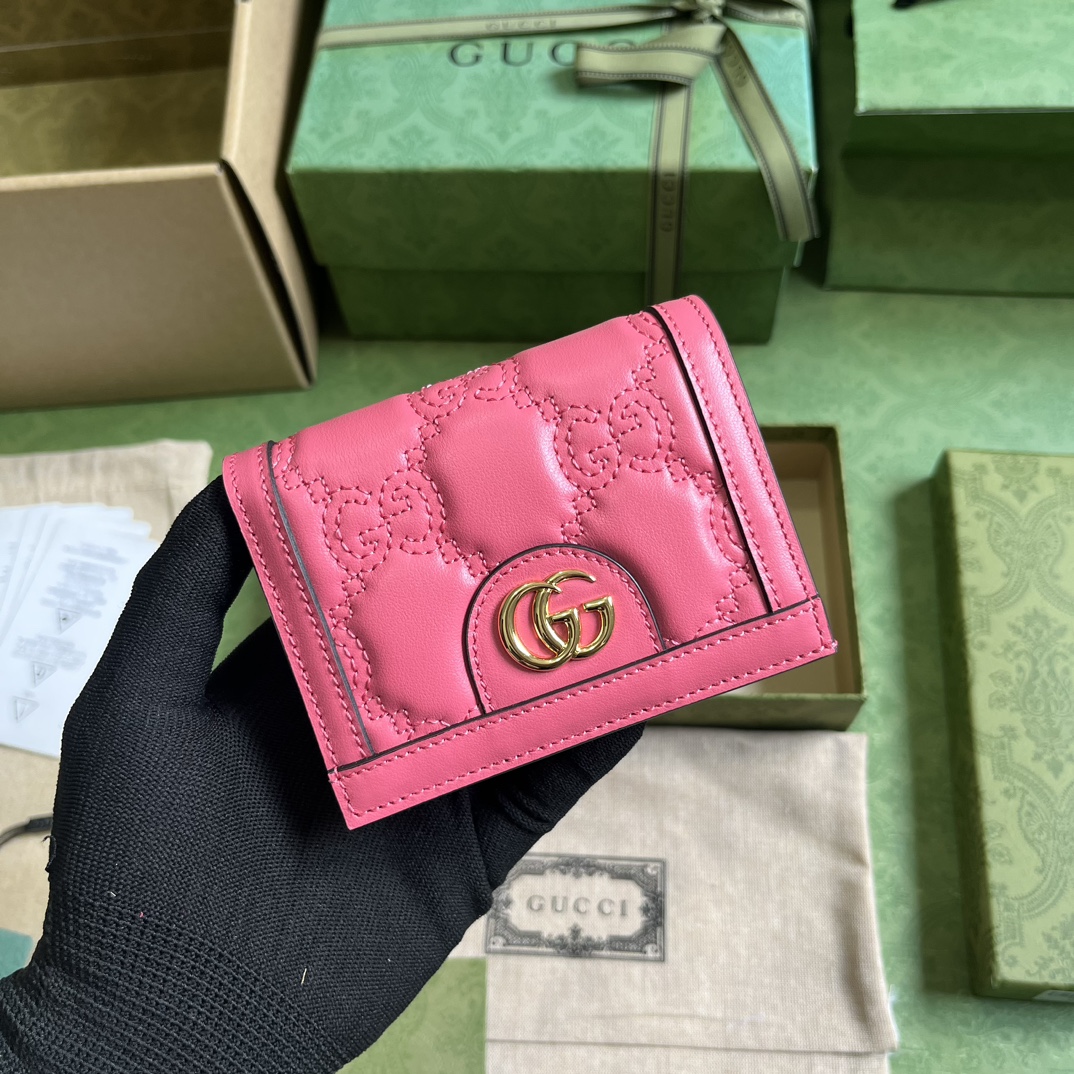 G*u*i gg matelassÉ card case wallet