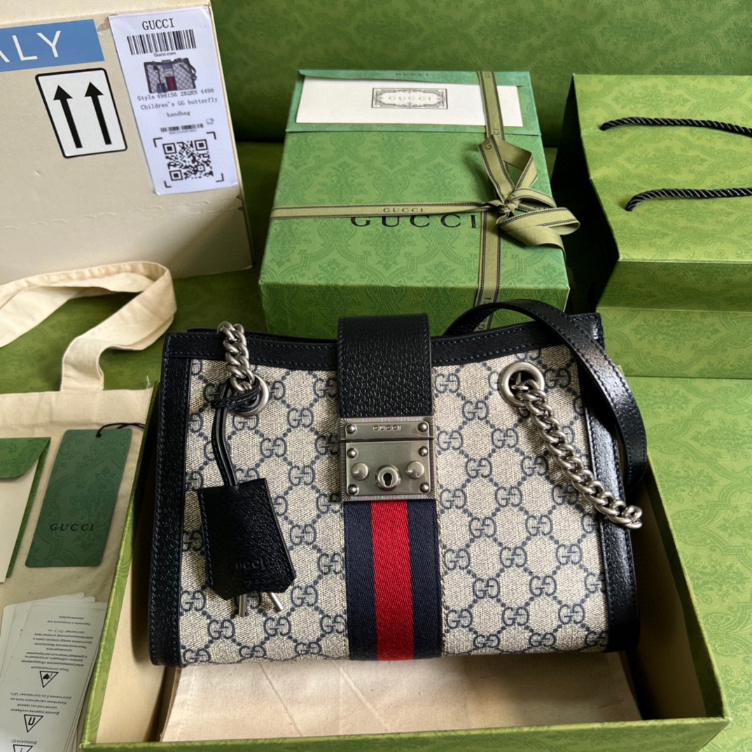 CUCCI PADLOCK SMALL GG SHOULDER BAG