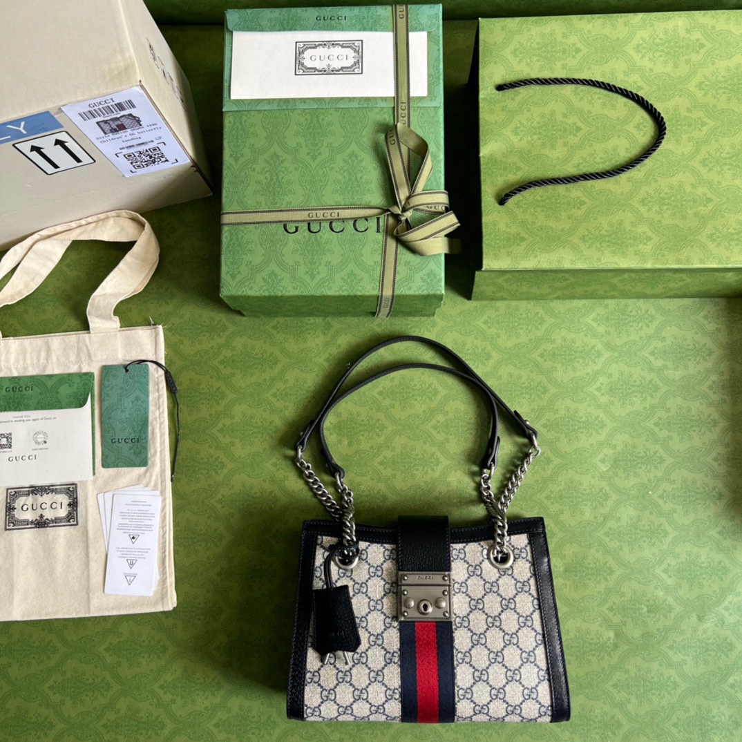 CUCCI PADLOCK SMALL GG SHOULDER BAG
