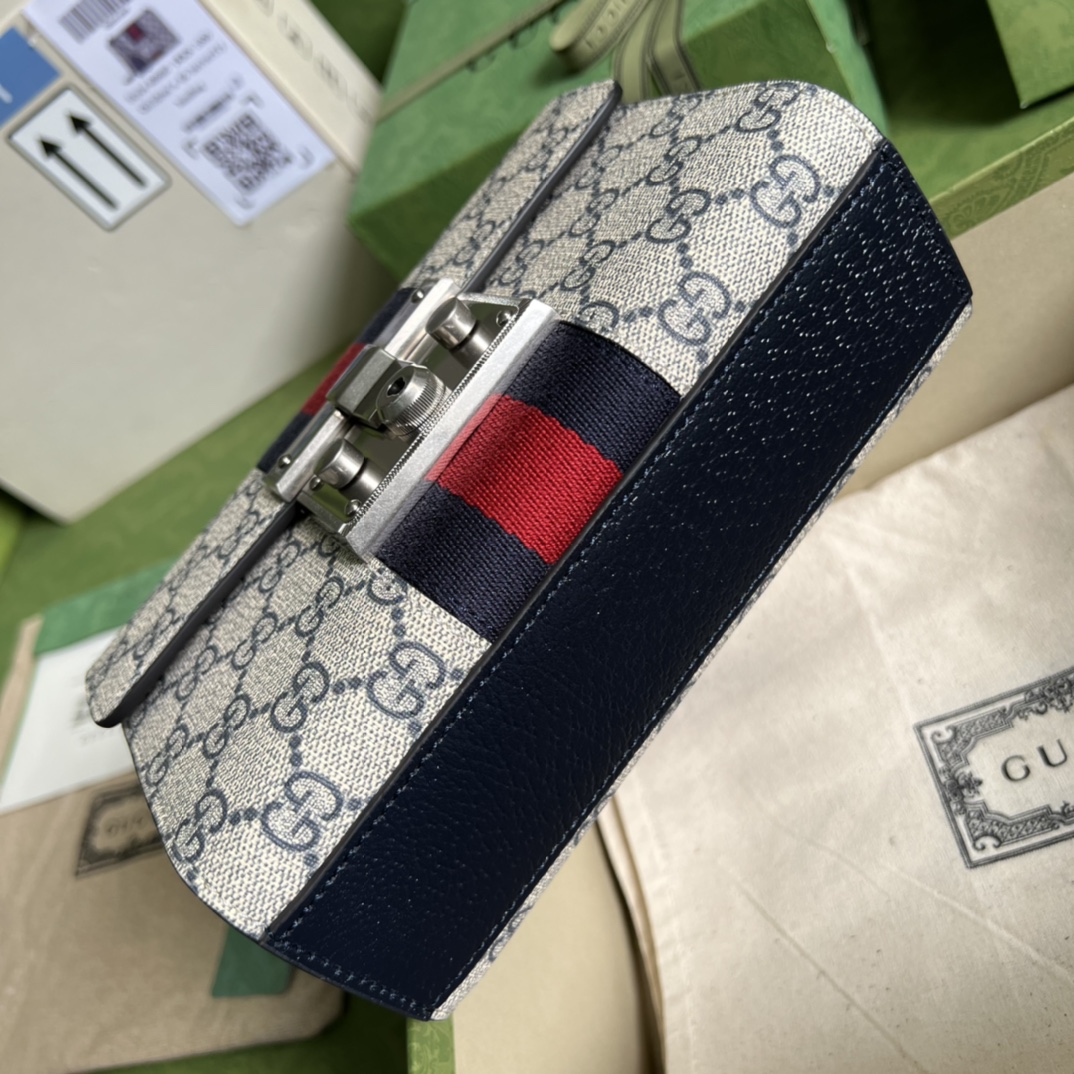 CUCCI PADLOCK SMALL GG SHOULDER BAG