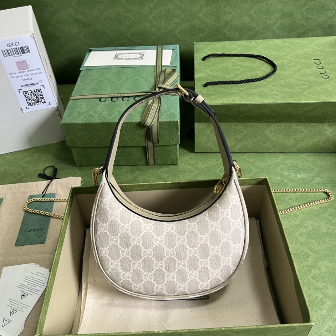 G*u*i half-moon-shaped mini bag with interlocking g