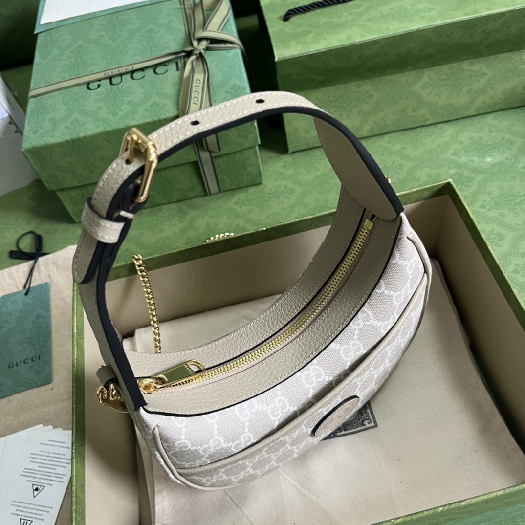 G*u*i half-moon-shaped mini bag with interlocking g