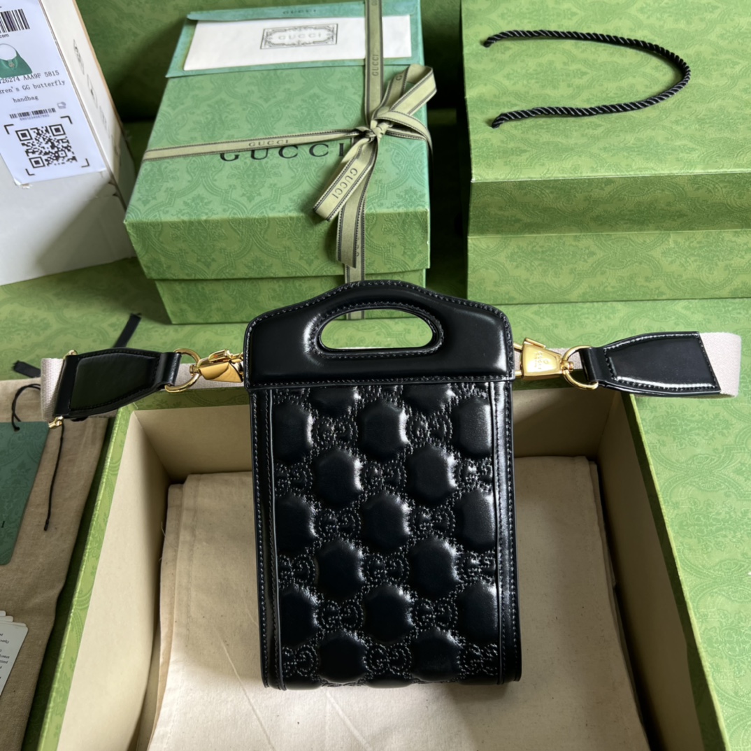 G*u*i gg matelassÉ top handle mini bag