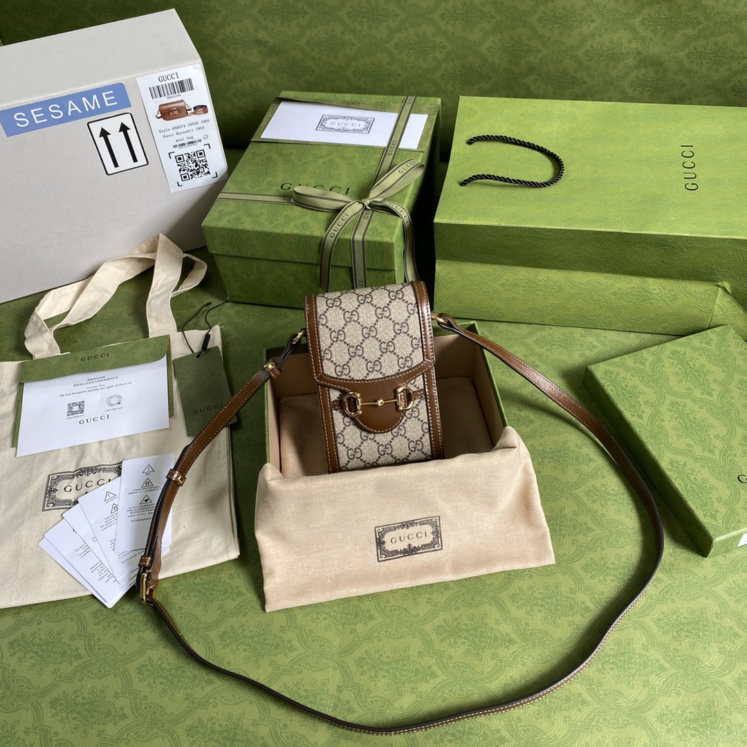 G*u*i G*u*i horsebit 1955 mini bag