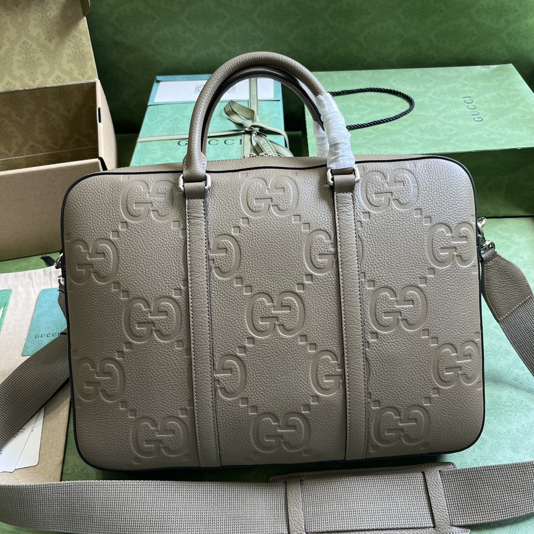 G*u*i gg embossed briefcase