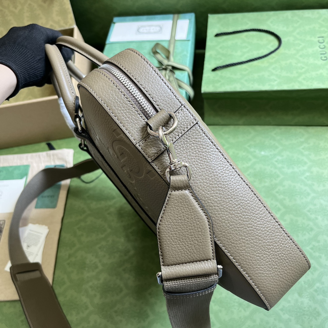 G*u*i gg embossed briefcase